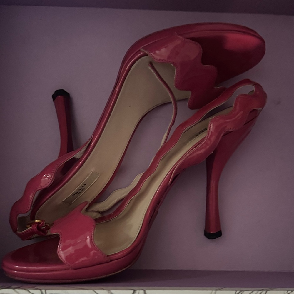 Prada Pink Scalloped sandals